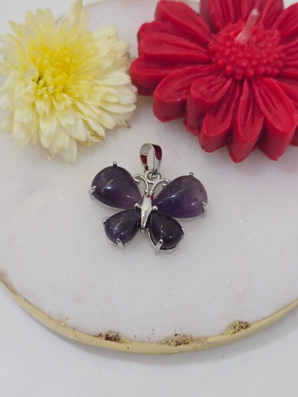 Amethyst Butterfly Pendant